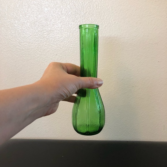 Accents Vintage Green Fluted Glass Vase Poshmark